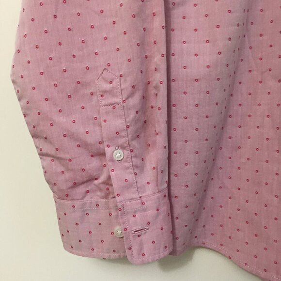 Olsen Europe Micro Polka Dot Cotton Blend Dress Shirt - Picture 6 of 16